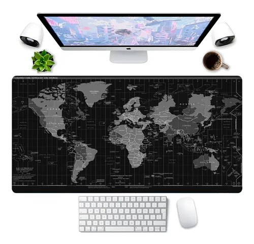 Mouse Pad Xl Diseño Mapa Mundi 90 X 40