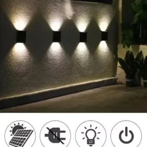 Luz Led Solar Aplique Muralla Colores
