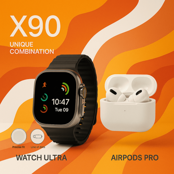 Reloj Smart Watch Ultra X90 con Audífonos Bluetooth