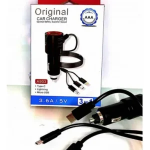 Kit Cargador Auto Mas Cable Usb Tipo C Y V8