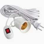 soquete con cable y enchufe 10mt