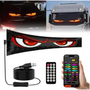 letrero led programable ojos auto 65cm