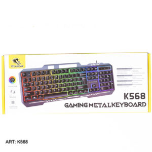 Teclado metálico gamer rgb