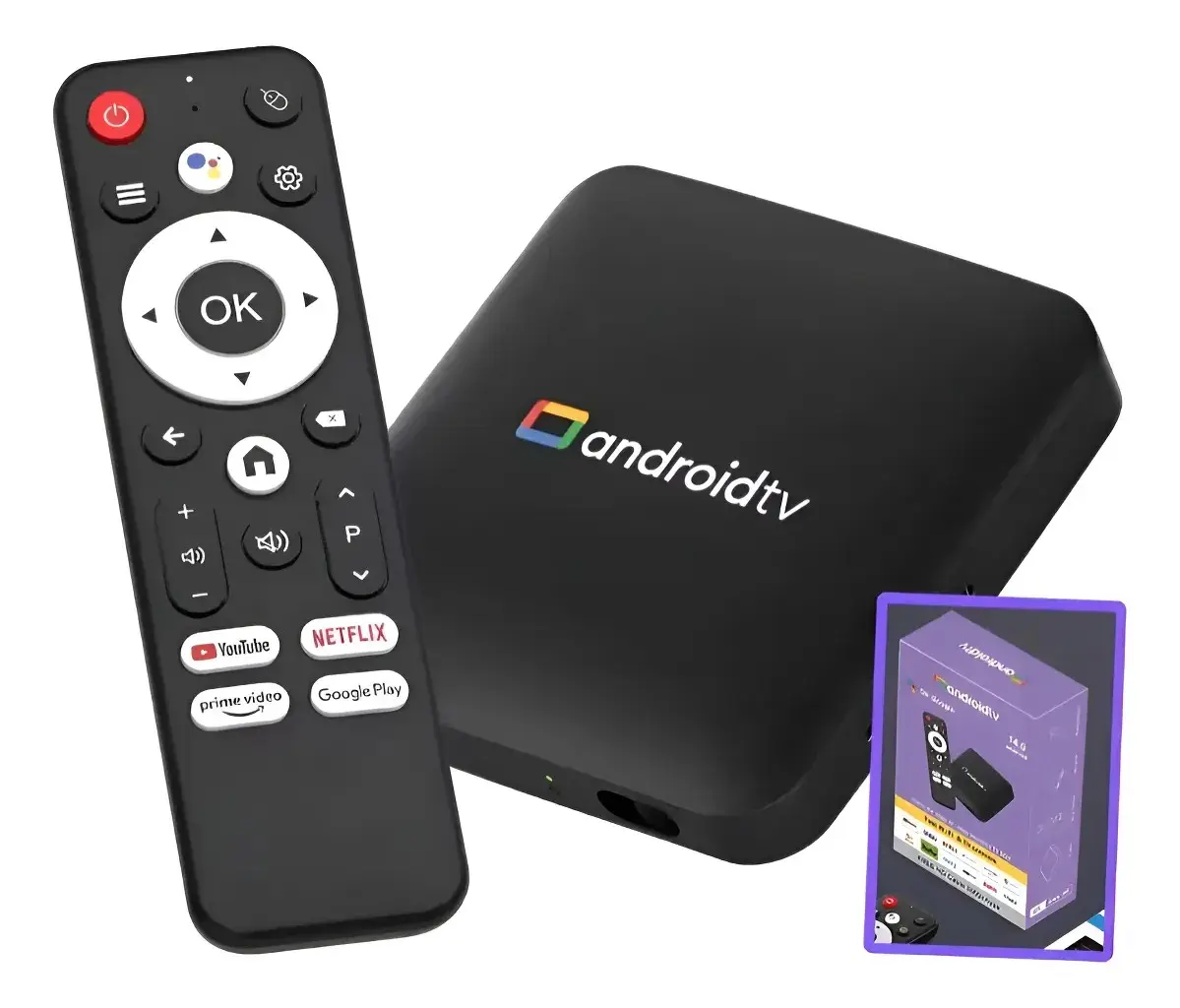 Android TV box AI box 8k control de voz
