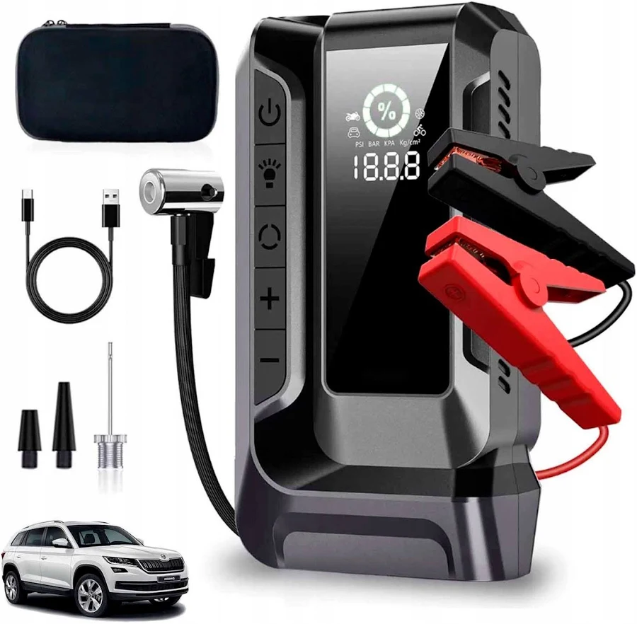 partidor bateria auto con inflador neumaticos