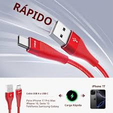 cable usb-a tipo c caja roja 3A
